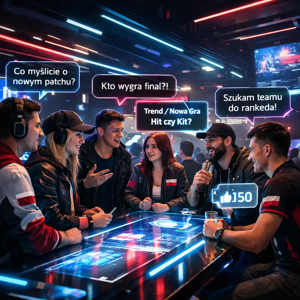Panel dyskusyjny graczy i fanów esportu komentujących aktualne trendy