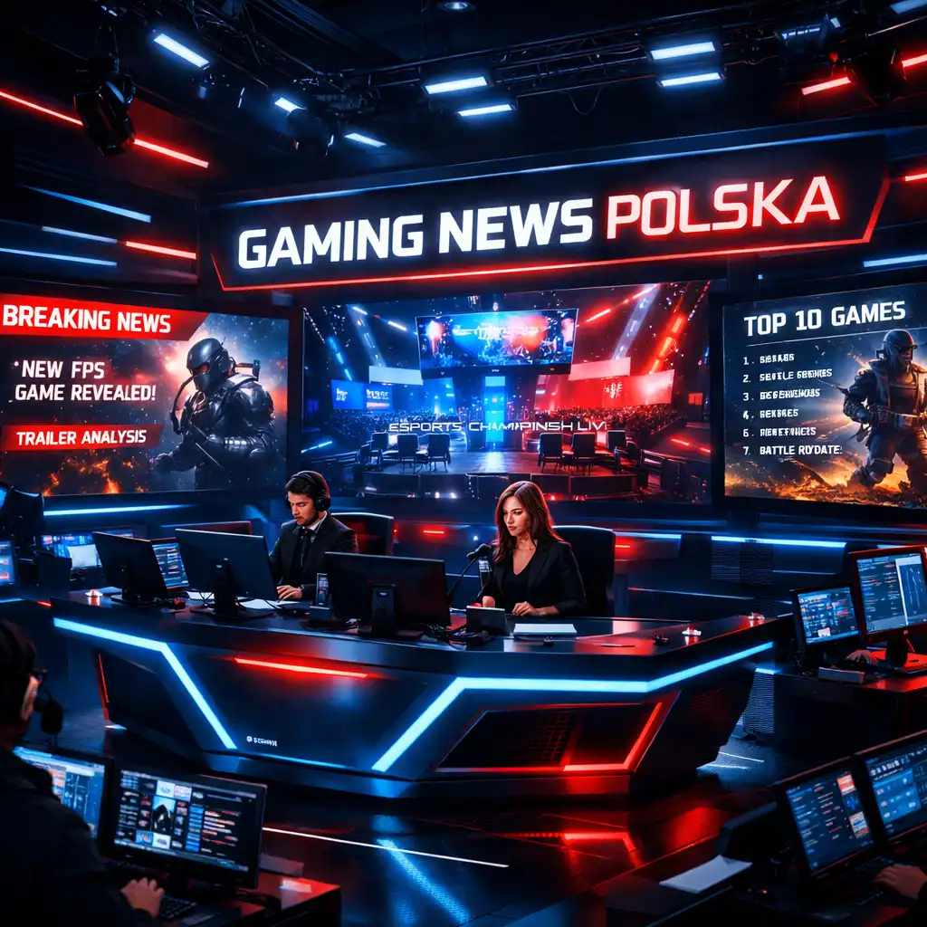 Dynamiczna, neonowa wizualizacja trendów w polskim gamingu