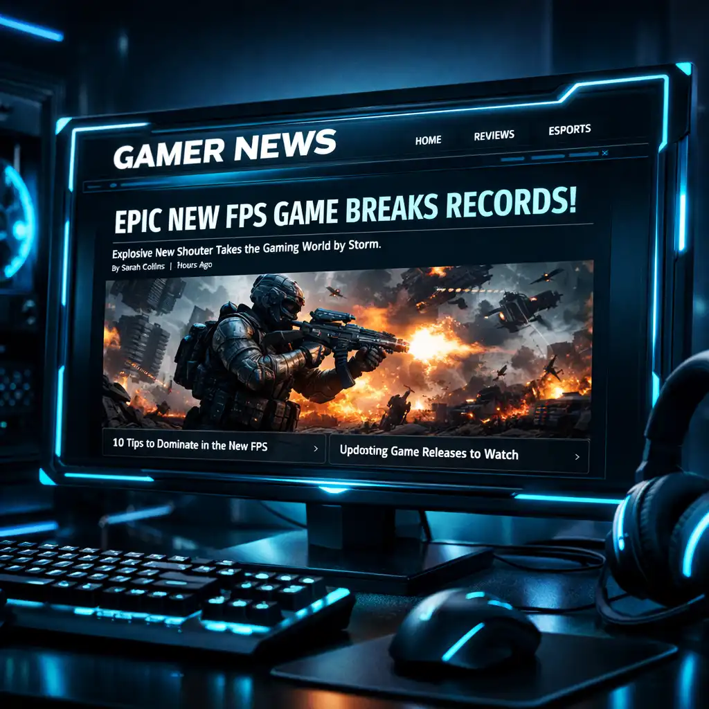 Zrzut ekranu z dynamicznej strzelanki FPS popularnej w Polsce